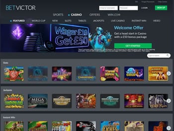 Betvictor Casino Homepage